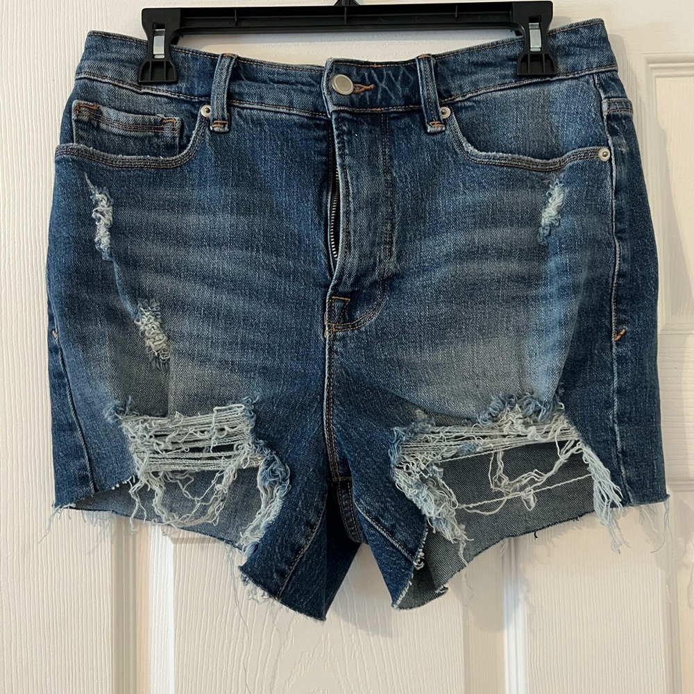 Distressed Denim Shorts